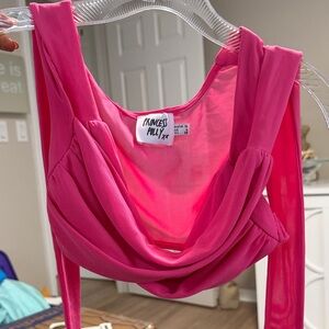 Princess Polly Hot Pink Draped Top